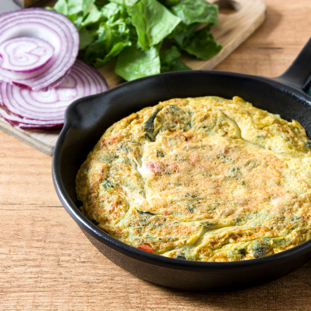 Frittata with Spring Vegetables and Camel Milk